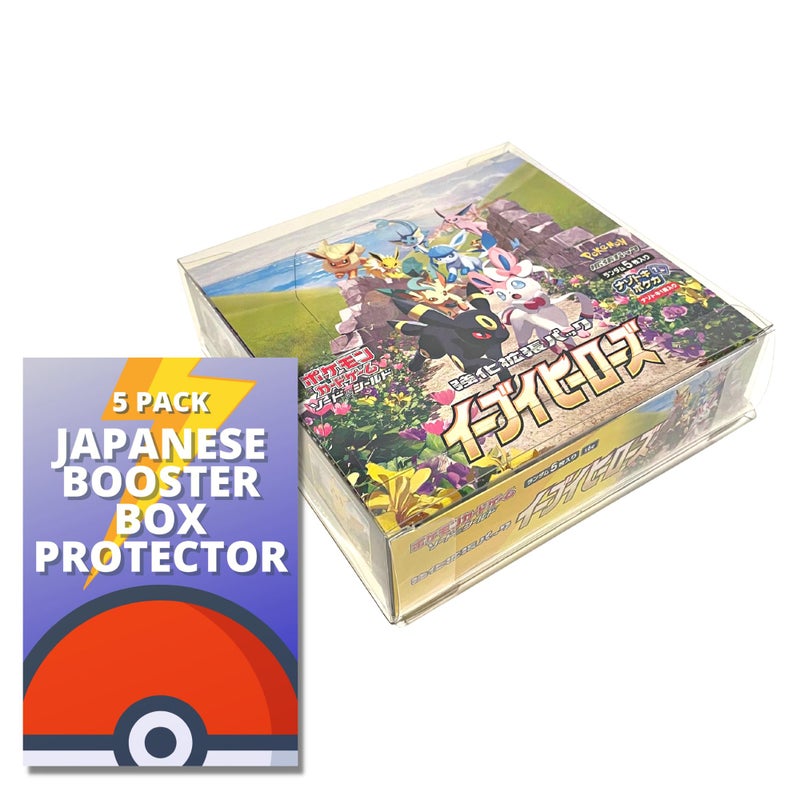 Fidelis Japanese Pokemon Booster Box Protective Case (5 Pack) - Clear Plastic Display Box for Japanese Booster Box  Convenient  Stackable Storage Solution for Collectors Gifts Pokemon Cards Protector - Image 1